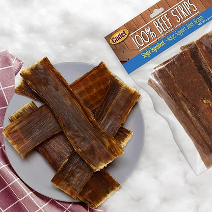 Cadet Beef Sticks Dog Treats - Long-Lasting, Healthy & Natural Beef Esophagus Treats for Small & Large Dogs, Low Calorie & High Protein Dog Chews (12 oz.)