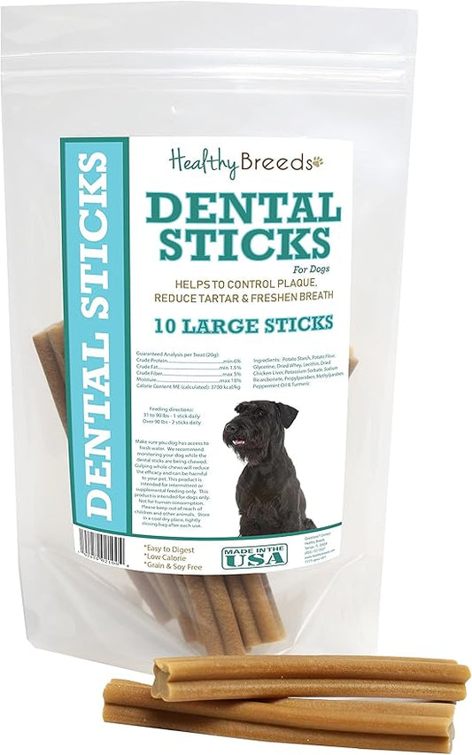 Healthy Breeds Giant Schnauzer Dental Sticks Large 10 Count