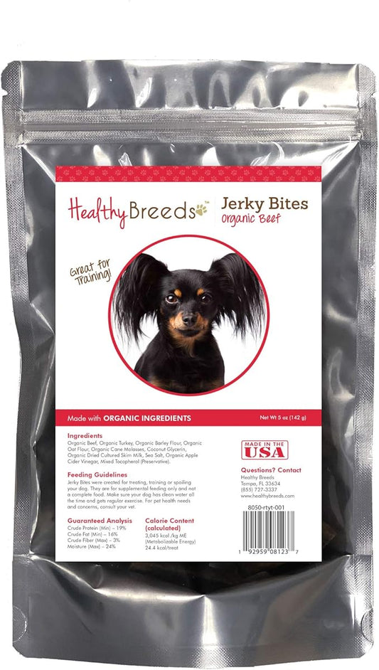 Healthy Breeds Russian Toy Terrier Jerky Bites Beef Recipe Dog Treats 5 oz