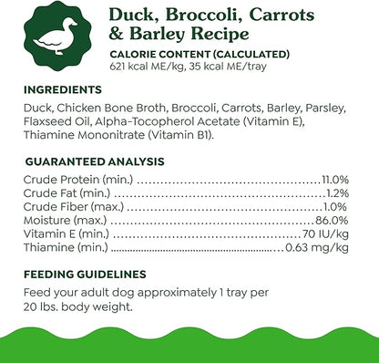 Greenies Smart Topper High Protein Wet Mix-in for Dogs, Duck, Broccoli, Carrots & Barley Recipe in Vitabroth™ Broth - Bone Broth + Vitamins E & B1, Pack of 10