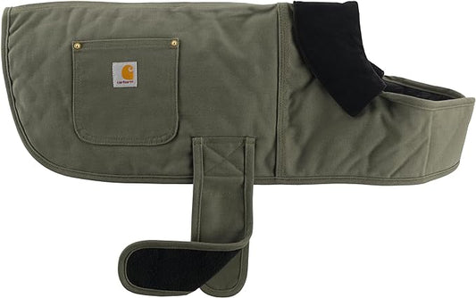 Carhartt Firm Duck Insulated Dog Chore Coat Army Green/Brass , Large