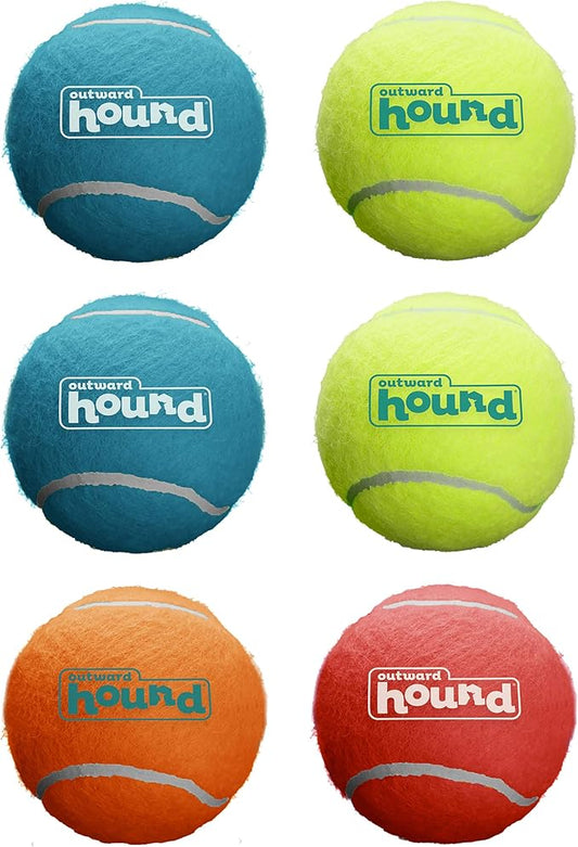 Outward Hound Squeaker Ballz Fetch Dog Toy, Medium, 6-Pack