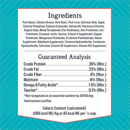 Stewart Freeze Dried Dog Food Topper, PuffTops, Made in USA with Real Bacon, Healthy, Natural, Freeze Dried Dog Treats, Bacon, Chicken, Apple, and Kale Recipe, 6 Ounce Resealable Pouch