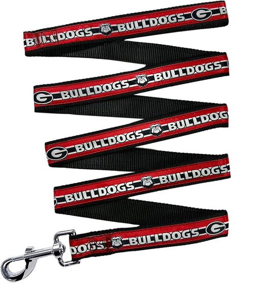 Pets First Collegiate Pet Accessories, Dog Leash, Georgia Bulldogs, Medium