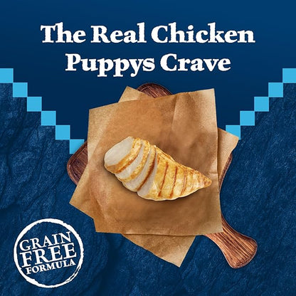Blue Buffalo Wilderness Puppy High-Protein Dry Dog Food with Real Chicken, Grain-Free, Made in the USA with Natural Ingredients, Chicken, 24-lb. Bag