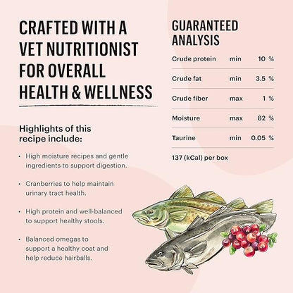 The Honest Kitchen Grain Free Minced Salmon & Cod in Fish Broth Gravy Wet Cat Food, 2.8 oz x12