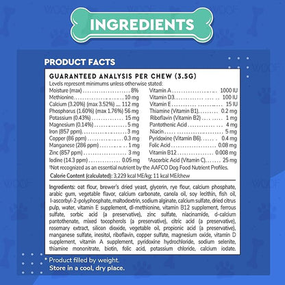 Premium Multivitamin for Dogs Daily Multi for Immune, Mood, Joint, Skin, Heart & Digestive Health - 21 in 1 Dog Multivitamins for Optimal Health Essential - 60 Multivitamin Dog Chews