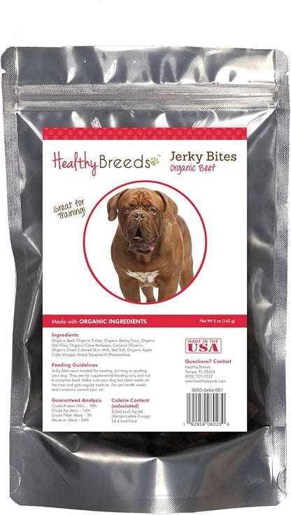 Healthy Breeds Dogue de Bordeaux Jerky Bites Beef Recipe Dog Treats 5 oz