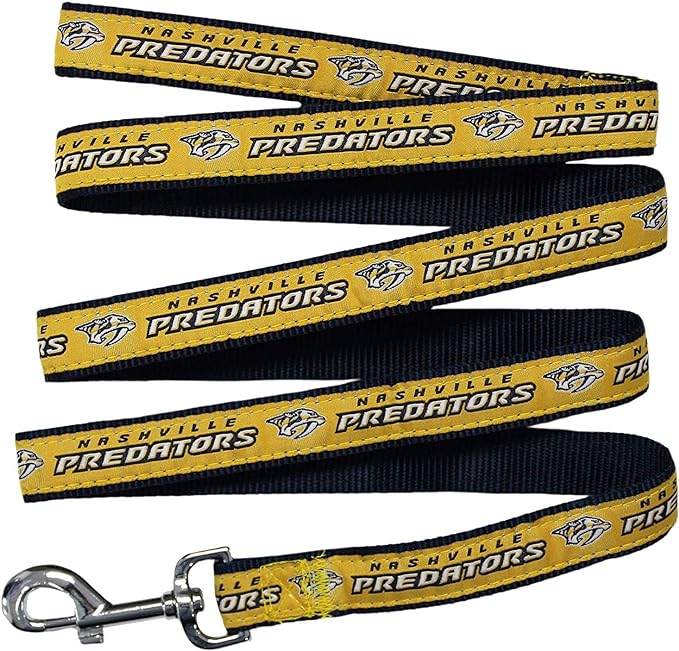 Pets First NHL Nashville Predators Leash for Dogs & Cats, Medium. - Walk Cute & Stylish! The Ultimate Hockey Fan Leash!, 4 ft Long x 0.62 in Width, PRD-3031-MD