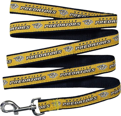 Pets First NHL Nashville Predators Leash for Dogs & Cats, Walk Cute & Stylish! The Ultimate Hockey Fan Leash!, Large (6 ft Long x 1 in Width) (PRD-3031-LG)