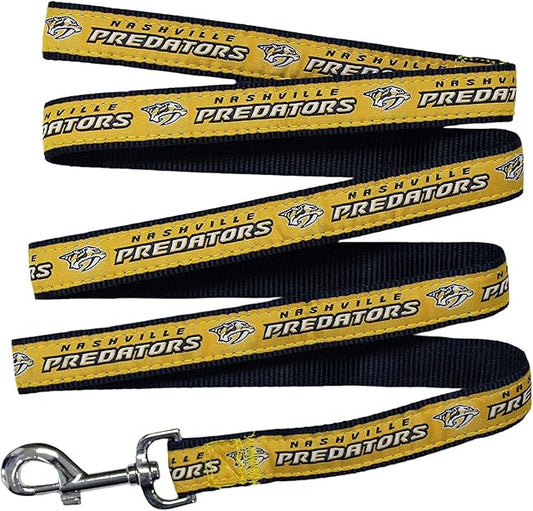 Pets First NHL Nashville Predators Leash for Dogs & Cats, Walk Cute & Stylish! The Ultimate Hockey Fan Leash!, Large (6 ft Long x 1 in Width) (PRD-3031-LG)