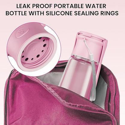 Portable Dog Water Bottle Dispenser [Leak Proof & Foldable] Dog Travel Water Bottle Bowl Accessories for Small Medium Large Dogs Pet Water Bottles for Dogs Walking Outdoor Hiking Travel 19OZ