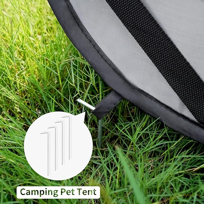 Love's cabin 36in Portable Upgrade Large Dog Bed - Pop Up Dog Kennel, Indoor Outdoor Crate for Pets, Portable Car Seat Kennel, Cat Bed Collection, Grey