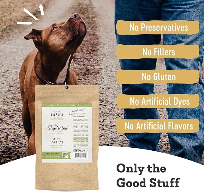 Farm Hounds Premium Bite-Sized Turkey Training Treats for Dog, 100% Made from Humanely-Raised Turkeys, Dog Trainer Treats Healthy Delicious Dog Bites, Made in USA, 2-Pack