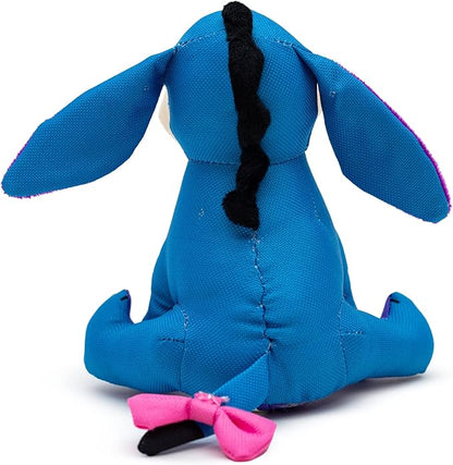 Buckle-Down Disney Dog Toy, Winnie The Pooh Eeyore Sitting Pose Blue Pet Toy, Ballistic Nylon Plush