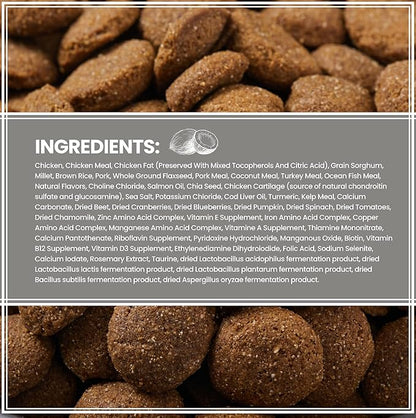 Muenster Ancient Grains Dog Food (4lb) - Chicken & Pork Flavored Dry Dog Food for Large Dogs - Gluten Free, Non-GMO High Protein Dog Food - Healthy Digestive Large Breed Dog Kibble