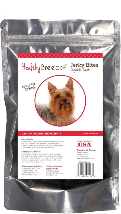 Healthy Breeds Silky Terrier Jerky Bites Beef Recipe Dog Treats 5 oz