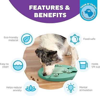 Outward Hound Nina Ottosson Dog Worker Dog Puzzle Interactive Treat Puzzle Dog Enrichment Dog Toy, Level 3 Advanced, Green