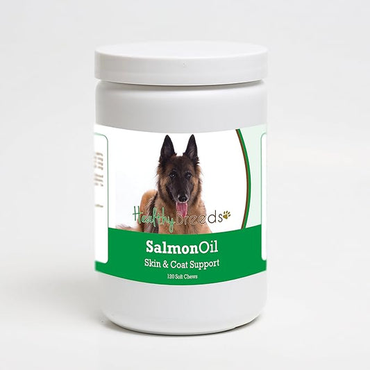 Healthy Breeds Belgian Tervuren Salmon Oil Soft Chews 120 Count
