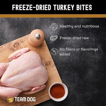 Freeze Dried Turkey Dog Treats for Training | Healthy Gluten Free, Grain Free Dog Treats | No Added Fillers, Flavoring or by-Products | for All Breeds & Sizes | 5.2 Oz