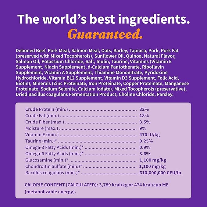 HALO Elevate Dry Dog Food, Healthy Grains Red Meat Recipe, 3.5lb