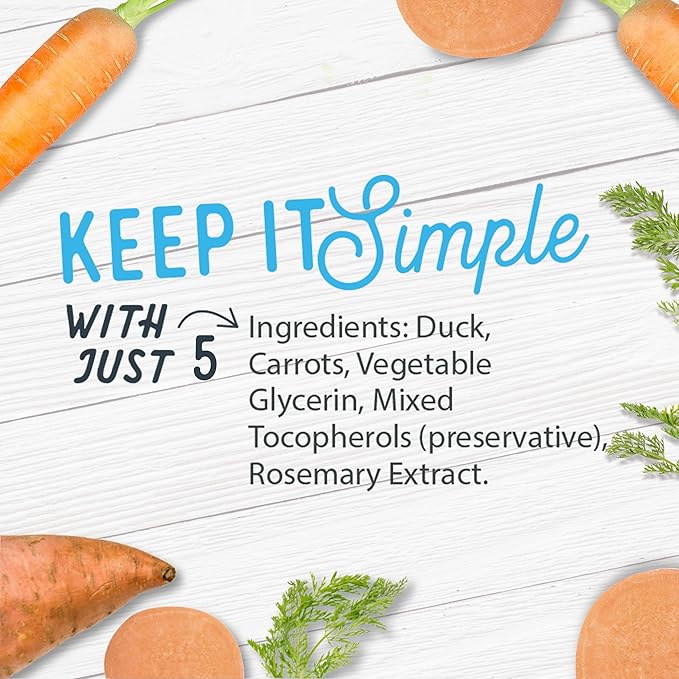 Farmland Traditions Filler Free Dogs Love Duck & Carrot Premium Jerky Treats. (2.5 lb)