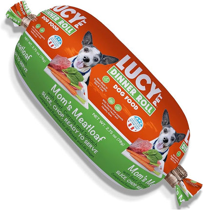 Lucy Pet Dinner Rolls-Mom's Meatloaf Beef with Carrots and Spinach 2.75oz/36 ct. Box