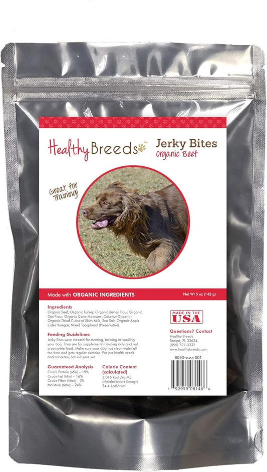 Healthy Breeds Sussex Spaniel Jerky Bites Beef Recipe Dog Treats 5 oz