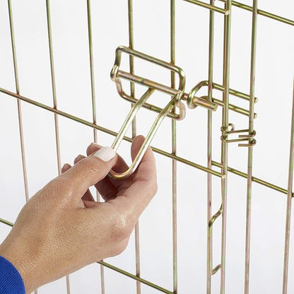 MidWest Homes for Pets Foldable Metal Dog Exercise Pen / Pet Playpen, Gold Zinc w/ door, 24'W x 48'H