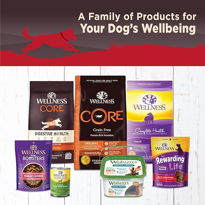 Wellness Natural Pet Food CORE Natural Wet Grain Free Canned Dog Food, Beef, Venison & Lamb, 12.5-Ounce Can (Pack of 12)
