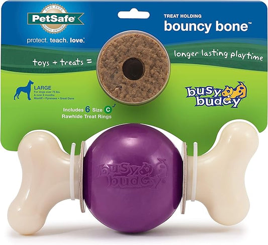 PetSafe® Busy Buddy® Bouncy Bone™, Treat Holding Dog Toy, Large, Best for Dogs Over 75 Lb.