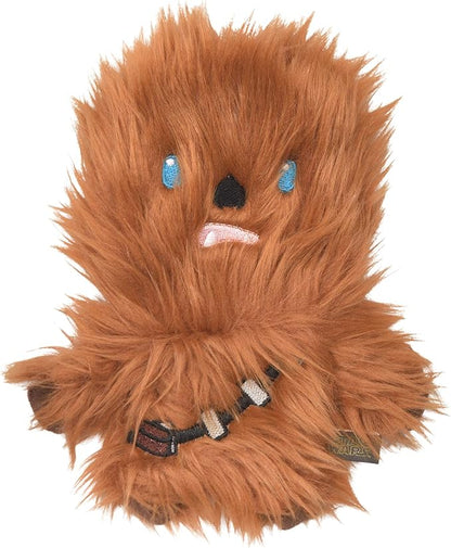 Star Wars for Pets Plush Chewbacca Flattie Dog Toy | Soft Star Wars Toys for Dogs, Brown, Large - 9" | Cute Dog Toy, Squeaky Dog Chew Toy for Pets from Star Wars