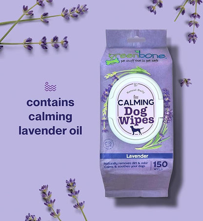 Calming Dog Wipes Lavender Scented 150 Wipes