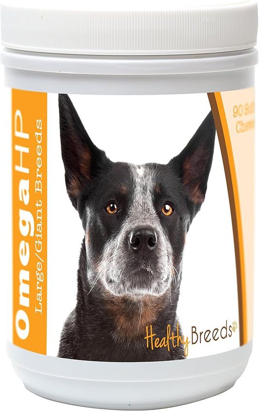 Healthy Breeds Australian Cattle Dog Omega HP Fatty Acid Skin and Coat Support Soft Chews 90 Count