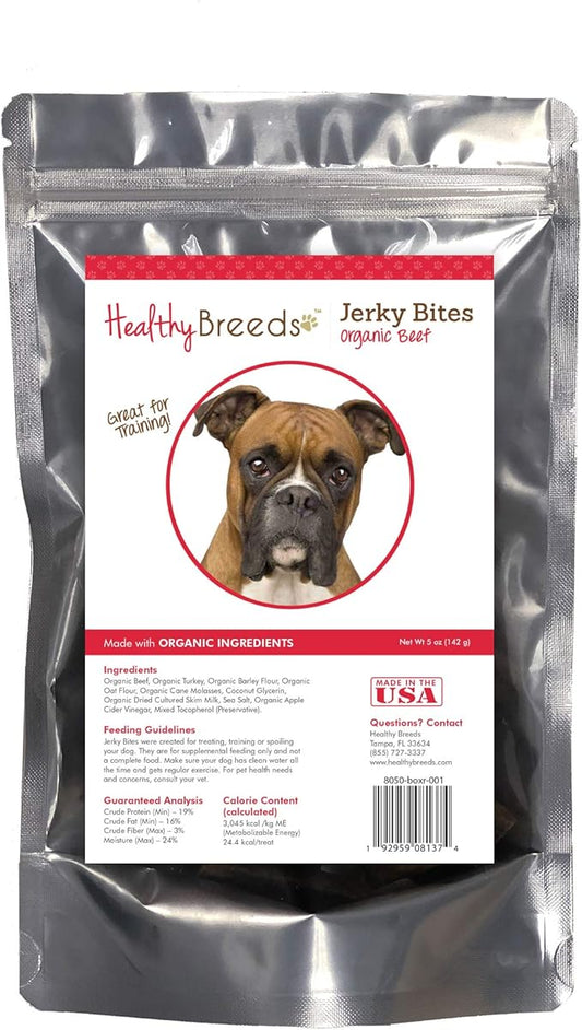 Healthy Breeds Boxer Jerky Bites Beef Recipe Dog Treats 5 oz