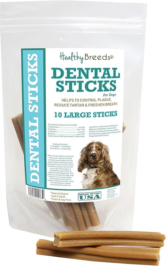 Healthy Breeds English Cocker Spaniel Dental Sticks Large 10 Count