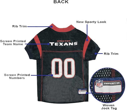 NFL Housotn Texans Dog Jersey, Size: Small. Best Football Jersey Costume for Dogs & Cats. Licensed Jersey Shirt