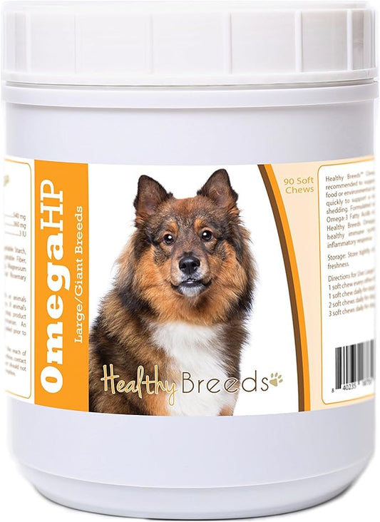 Healthy Breeds Eurasier Omega HP Fatty Acid Skin and Coat Support Soft Chews 90 Count