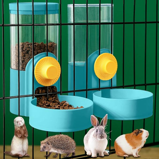 40oz Hanging Automatic Pet Food Water Dispenser, Cat Feeder and Water Dispenser, Cage Cat Food Bowl,Automatic Water Dispenser for Dogs Puppy Kitten Rabbit Chinchilla Hedgehog Ferret