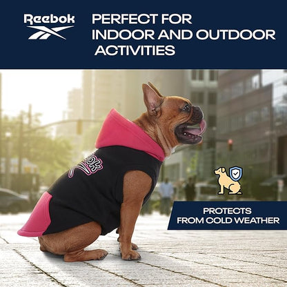 Reebok Dog Hoodie – Fleece Dog Sweater with Leash Hole, Cold Winter Dog Sweatshirt for Small Medium and Large Dogs, Premium Dog Fall Sweater Pullover Hoodie, Cozy Warm Perfect Dog Christmas Outfit