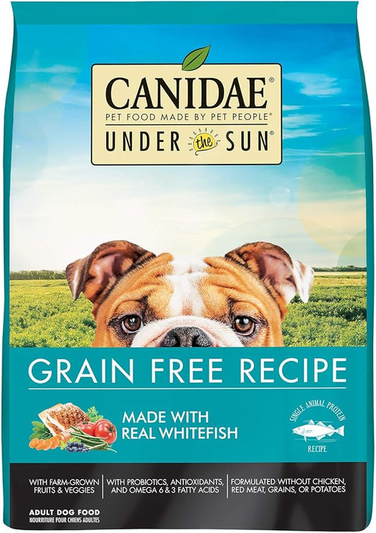 CANIDAE, Under The Sun, Grain Free Recipe Made with Real Whitefish Dog Dry 23.5 lbs.