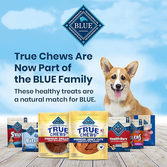 Blue Buffalo True Chews Jerky Cuts Natural Dog Treats, Chicken 4 oz bag