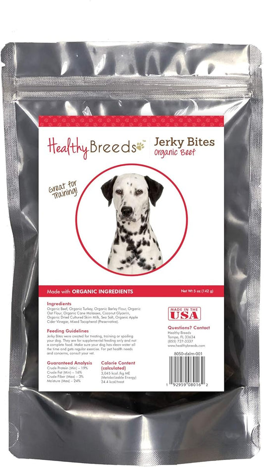 Healthy Breeds Dalmatian Jerky Bites Beef Recipe Dog Treats 5 oz