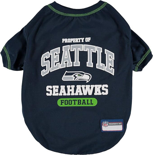 Pets First PET SHIRT for Dogs & Cats - NFL SEATTLE SEAHAWKS Dog T-Shirt, X-Small. - Cutest Pet Tee Shirt for the real sporty pup