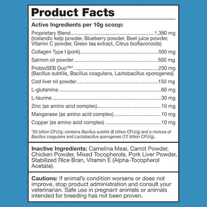 K9 Power Show Stopper - Premium Dog Skin Supplement, Dog Seasonal Allergy Relief, Dog Probiotics for Itchy Skin That Reduces Hot Spots and Excessive Shedding, 1lb