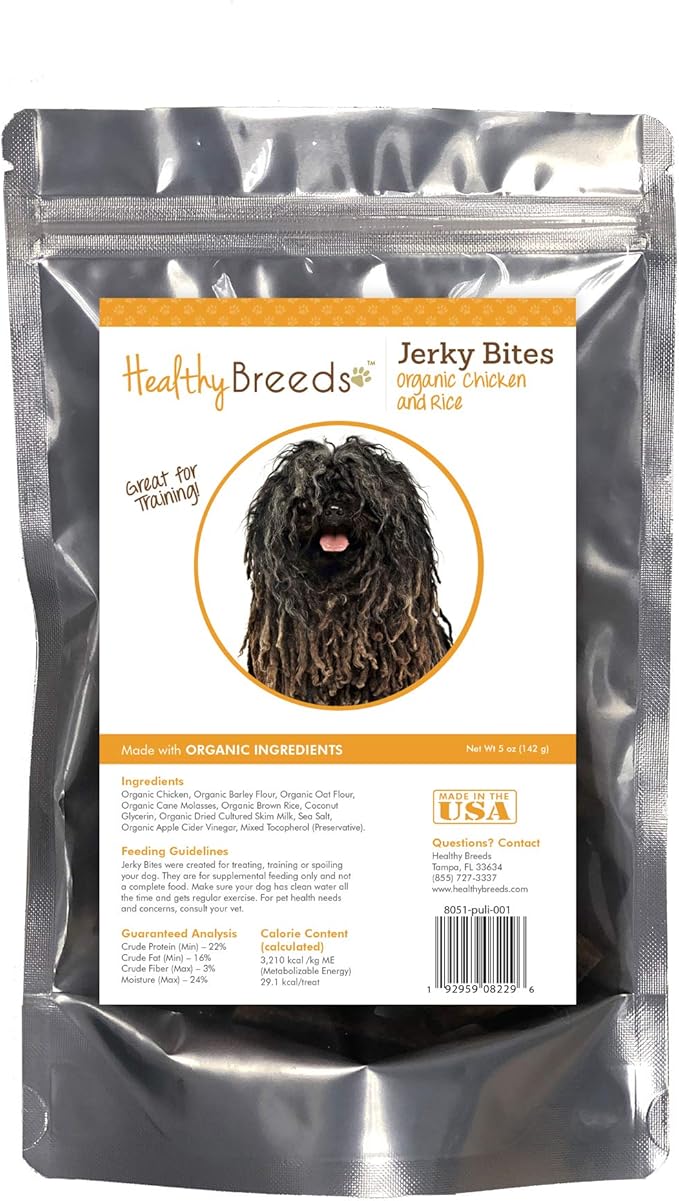 Healthy Breeds Pulik Jerky Bites Chicken & Rice Recipe Dog Treats 5 oz