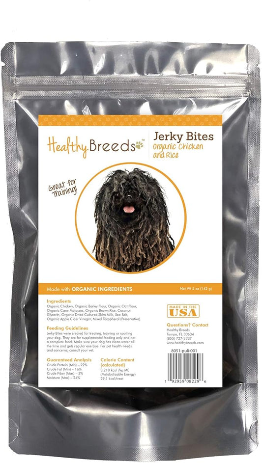 Healthy Breeds Pulik Jerky Bites Chicken & Rice Recipe Dog Treats 5 oz