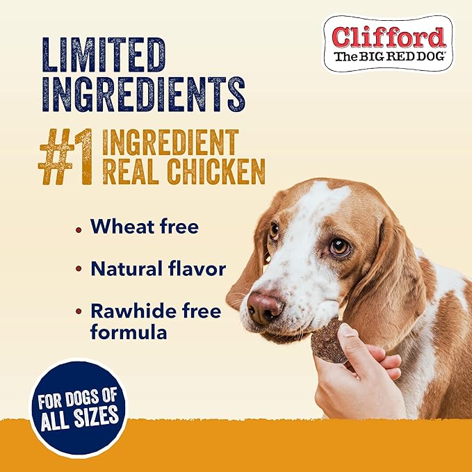 Clifford® Chicken Meatballs for Dogs | Natural Dog Treats for All Breed Dogs | Real Chicken Training Treats for Dogs, Wheat Free, Rawhide Free Small Dog Treats - Limited Ingredients (24oz)
