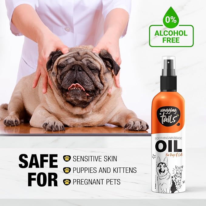 Wagging Tails 6-in-1 Soothing Oil 6.76 fl oz for Dogs | All natural ingredients Coconut Oil and Vitamin E help control hair fall & improve Coat Shine and Softness