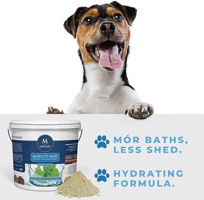 Madra Mor Mobility Dog Essentials Mud Bath | Dog Bath Spa Treatment for Dog Arthritis Pain Relief | Anti Itch for Dogs Wash for Dog Grooming | 7.5lb Pail w Worldwide Nutrition Multi Purpose Key Chain